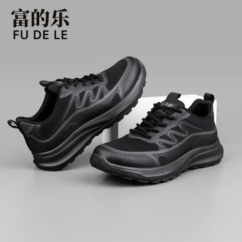 Men's Shoes New Spring and Autumn Mesh Platform Sports Dad Sneakers Casual Fashion Running Lace-up