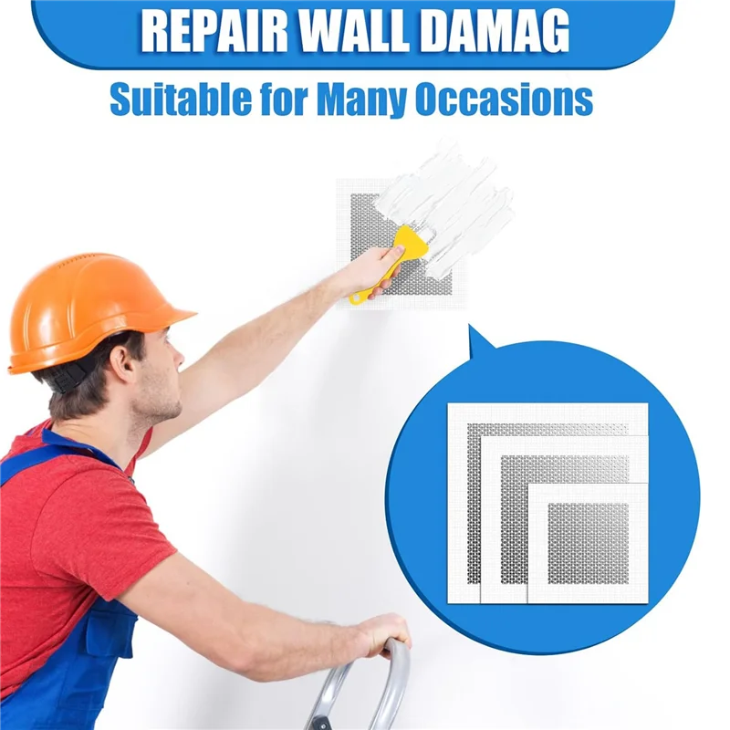 【Must-Haves】Kit de reparos de drywalls 6 peças kit de conjunto de remendo de parede 4/6/8 Polegada remendo de reparo de buraco de parede seca remendo de metal, autoadesivo estendido
