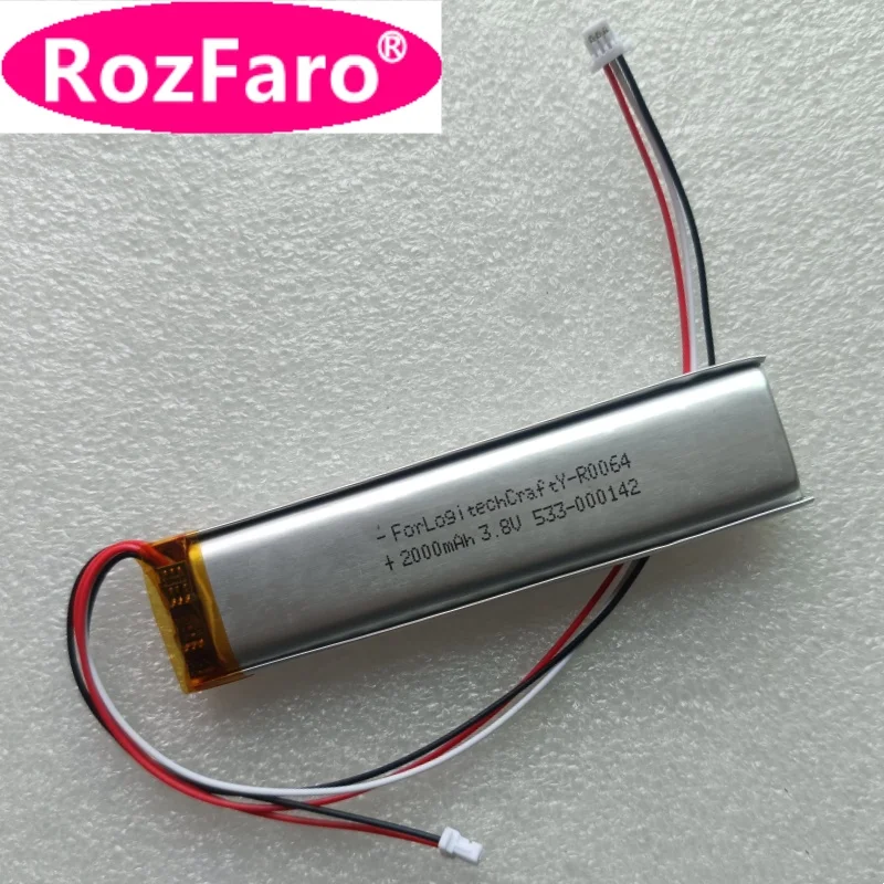 

RozFaro 802085 533-000142 533-000221 533-000177 Laptop Battery For Logitech K800 MX KEYS YR0073 Craft Y-R0064 Keyboard