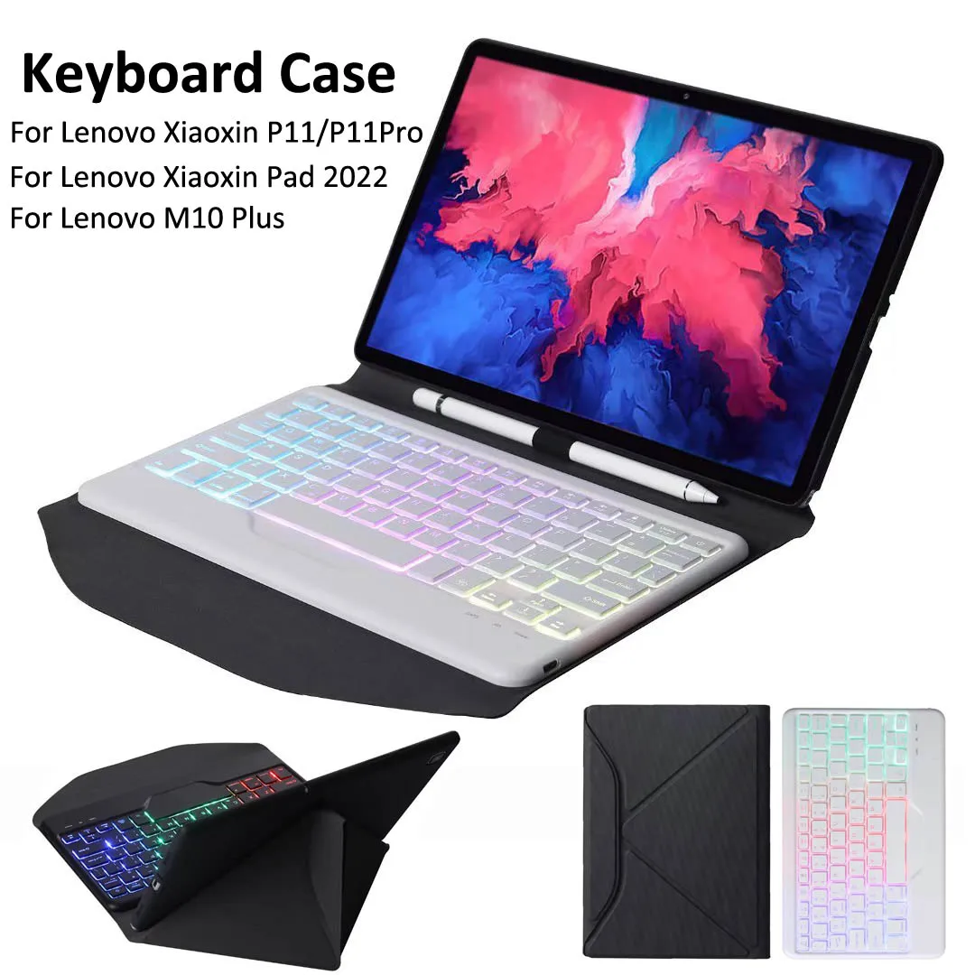 

Teclado For Lenovo Tab P11 Xiaoxin Pad Plus 11 Wireless Keyboard Cover For M10 Plus Pad Pro 11.5 2021 TB-J606F/J706F/J607F/J716F