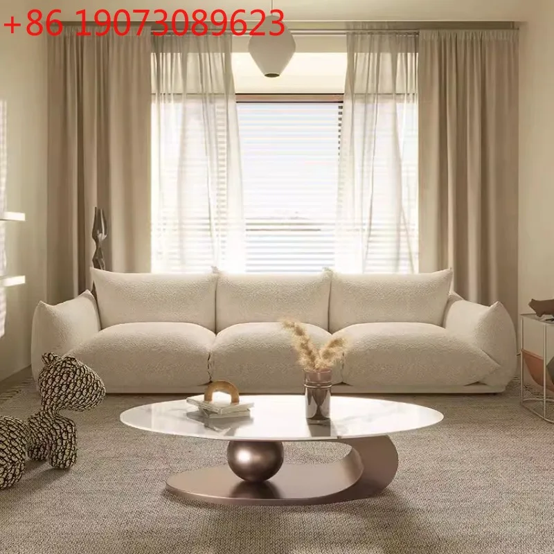 

Белые индивидуальные диваны для гостиной, современные ленивые дизайнерские пуфы