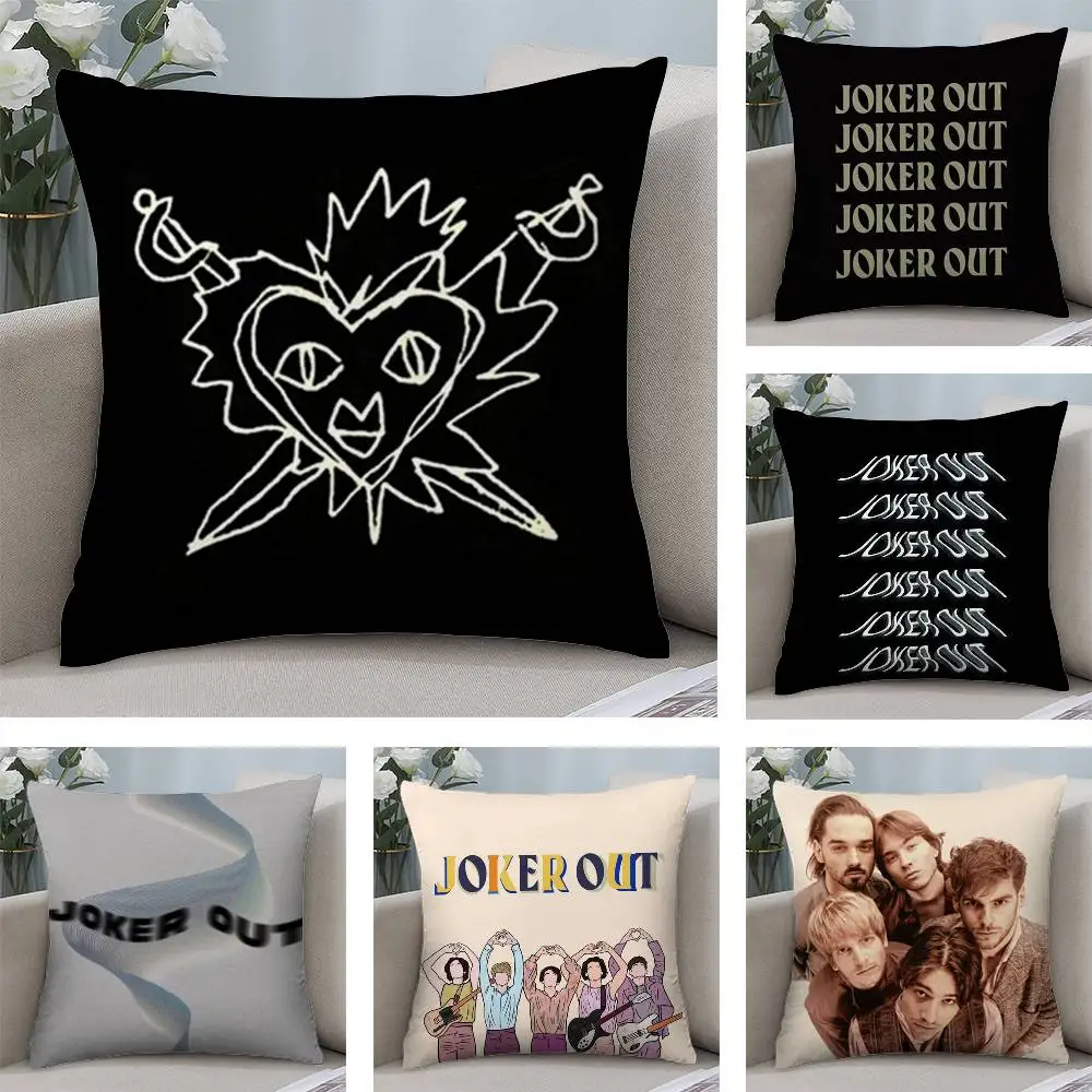 

J-Joker O-Out Band Pillow Case Sofa Short Plush Double-sided HD Printing Room Home Office Gift Cushion Cover