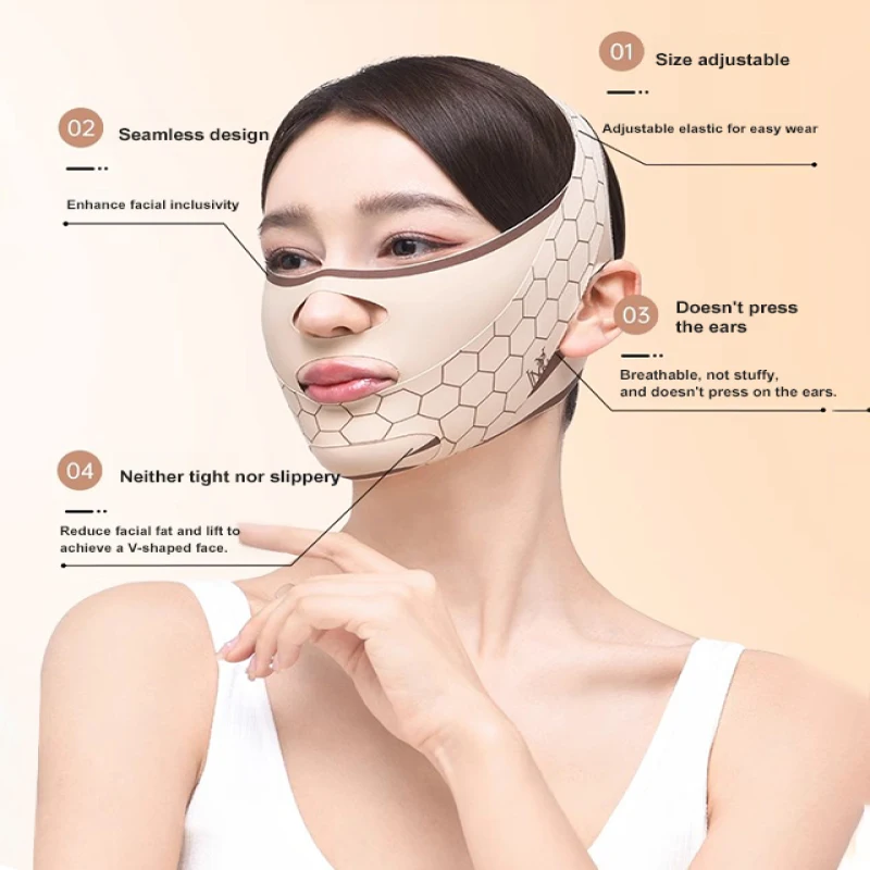 V Face Sculpting V-Line Shaping Bandage Gezichtsmasker Verbeter de fronslijnen Gezichtsverstevigende lift Hyaluronzuur Gezicht Medisch Anti-rimpel