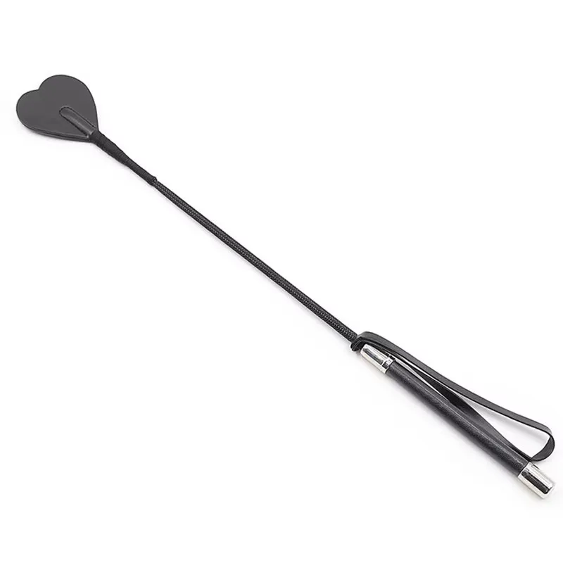 PU Leather Heart-Shaped Horse Whip, 53.5cm Riding Crop for Equestrian Training