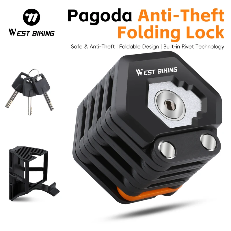 

Велосипедный складной цепной замок WEST BIKING, противоугонный, для электровелосипедов, с тросом и замком-табуреткой, портативный, безопасный