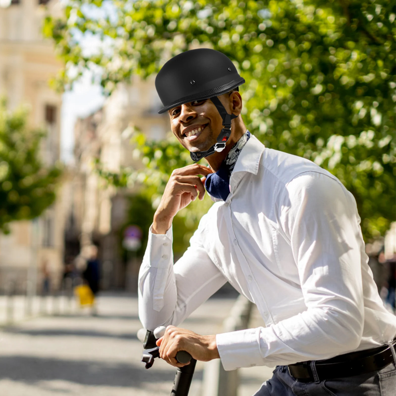 

Men Lightweight Black Half Face For Cycling Motorcycle Riding Outdoor Sports Breathable Safety Gear