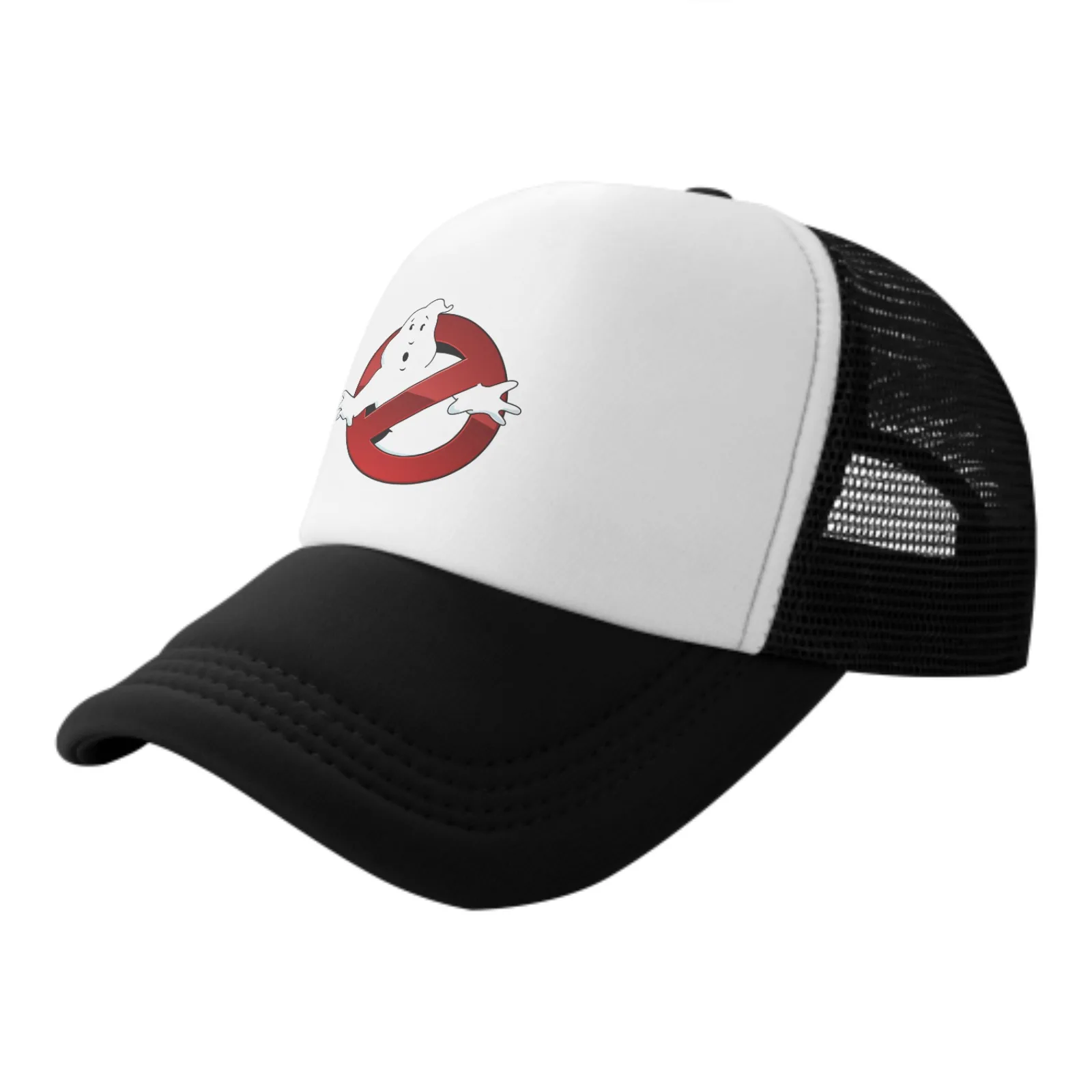 Ghost Busters Print Mesh Baseball Cap Trucker Hats Sports Outdoor Adjustable Washed Snapback Dad Hat