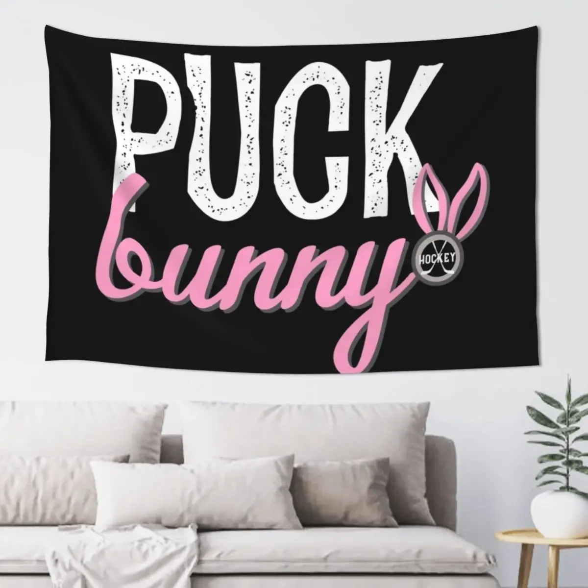 Hockey Puck Bunny Letterkenny Tapestry Art Mural Aesthetic Room Decors Tapestry