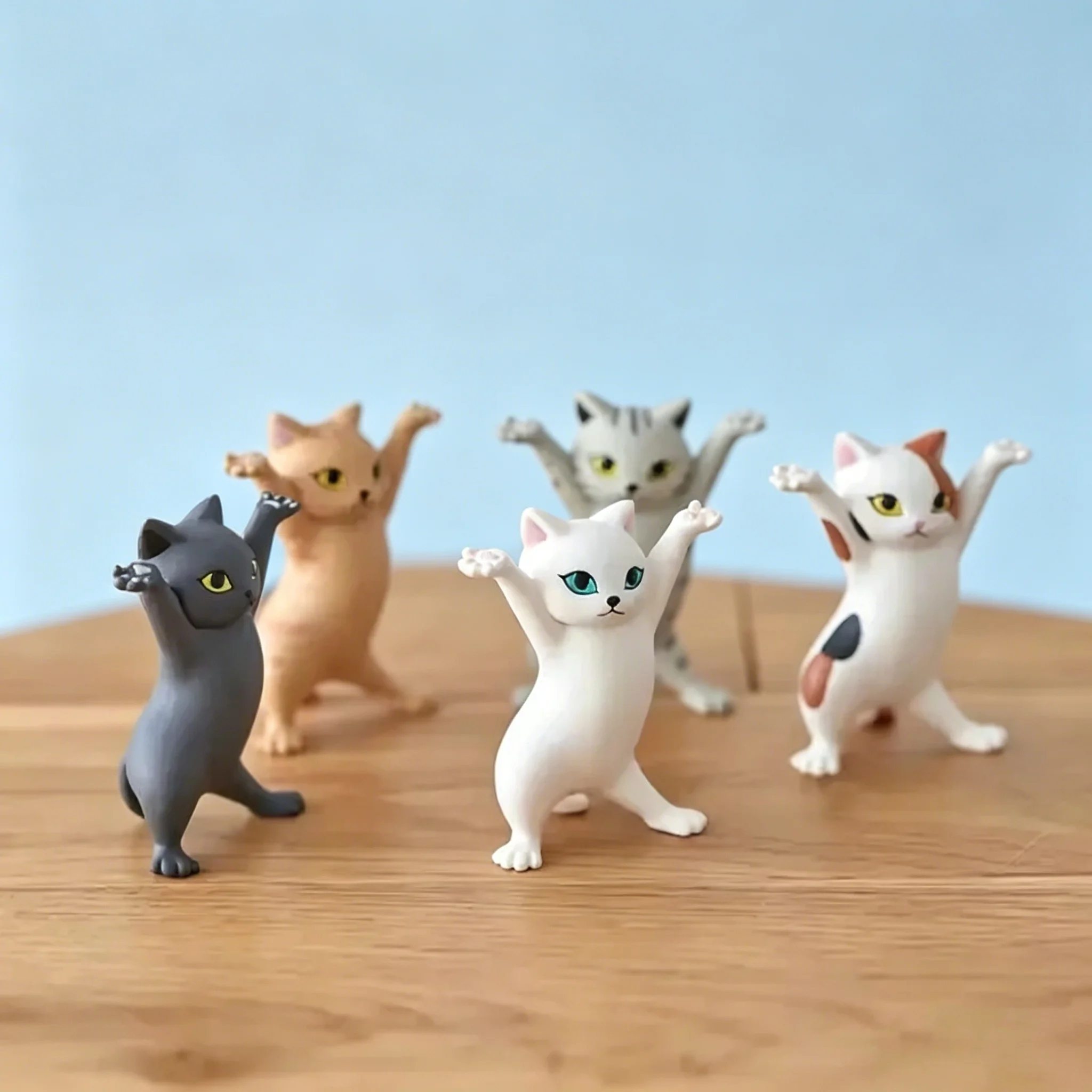 Tanzende Katzenfigur Dekoration, Bezauberndes Katzenmodell, Animiertes Katzenspielzeug für Kuchen & Heimdekoration