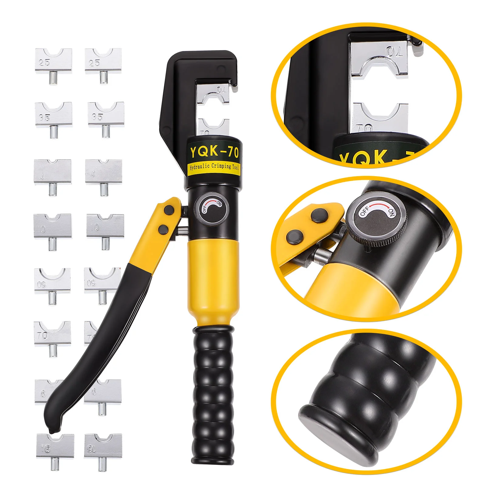 

1 Set Durable 6 Tons Hydraulic Crimping Tool Practical Hand Crimper Tool