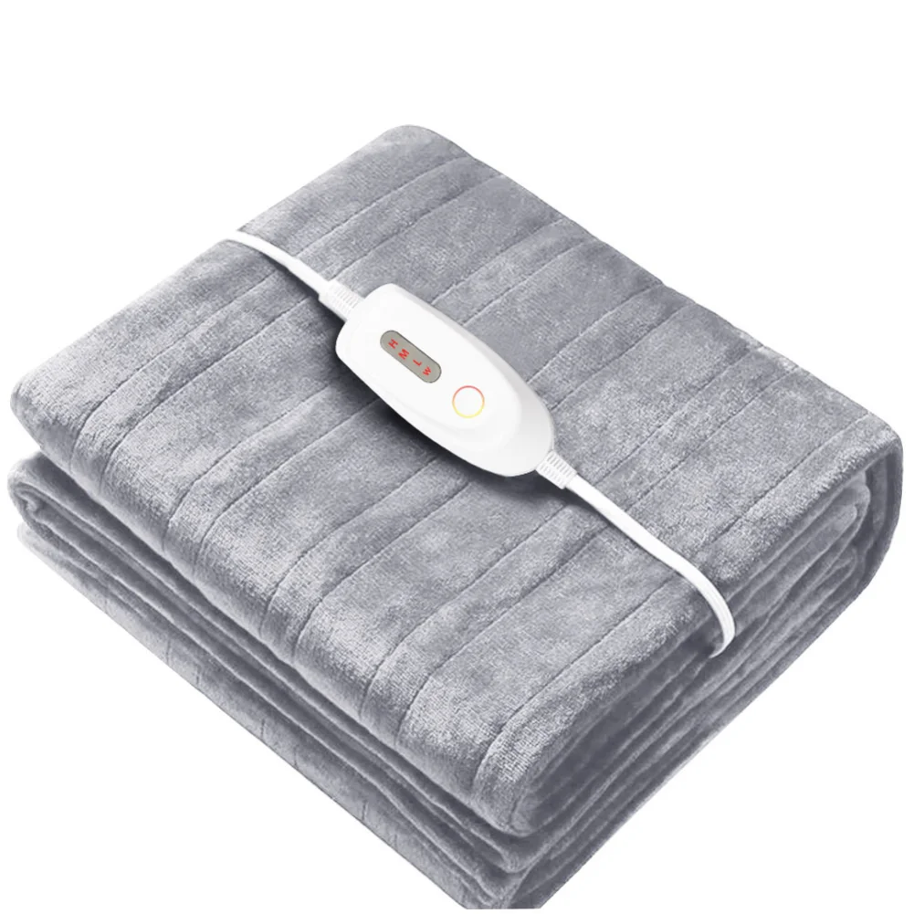 US Plug Electric Heated Blankets Throw  Winter Fast Heating Full Body Warming with Auto-Off Overheating Protection