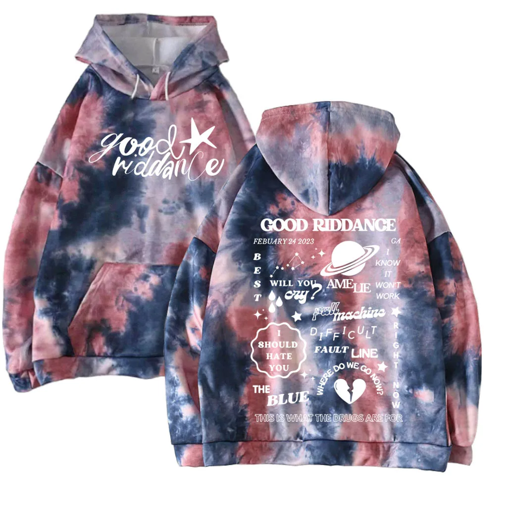 2024 Good Riddance Gracie Abrams Tie Dye Hoodie Sweatshirt Gracie Abrams  Hoodies