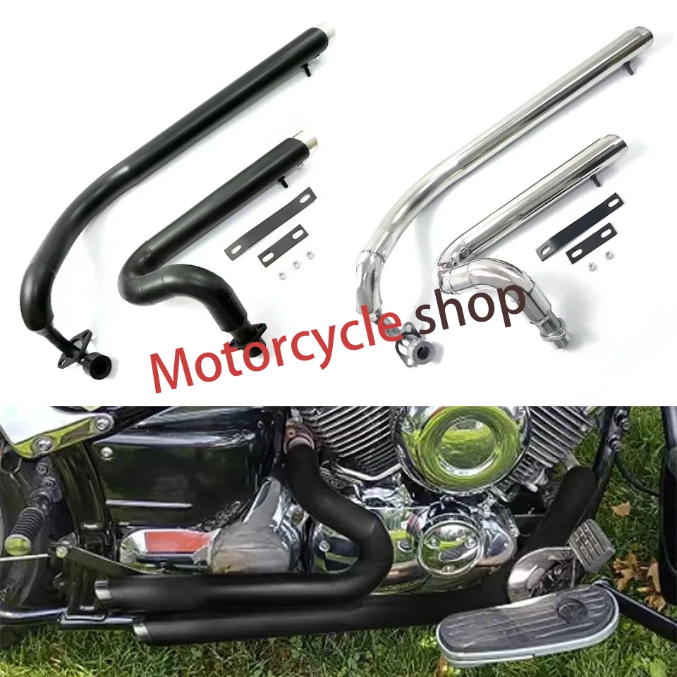 For Yamaha V star 650 XVS650 XVS400 DS650 400 Dragstar 400 Drag Star 650 All Year Motorcycle Exhaust Muffler Pipe Silencer