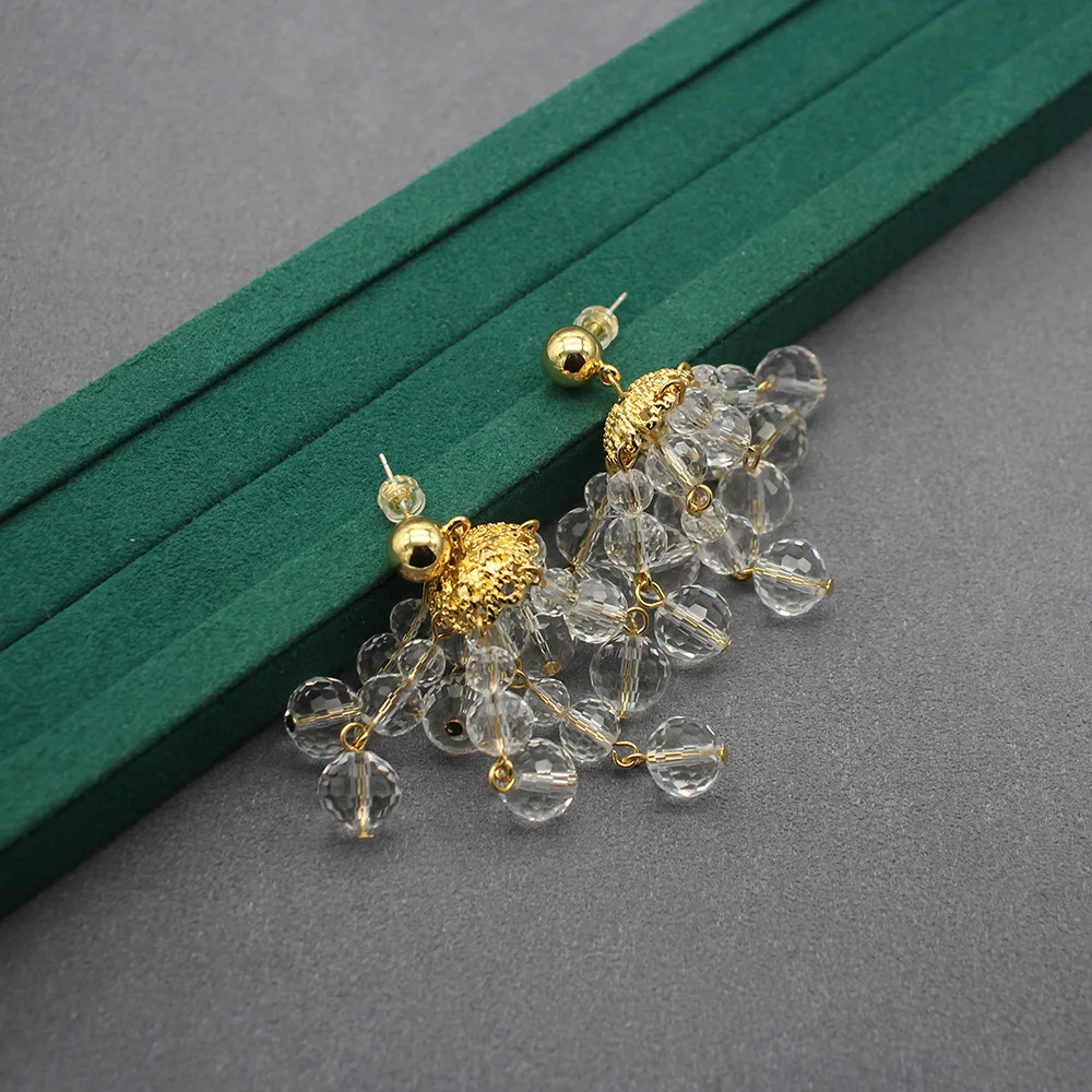 

Antique Jewelry Crystal Chandelier Earrings Summer Vintage Transparent Earrings