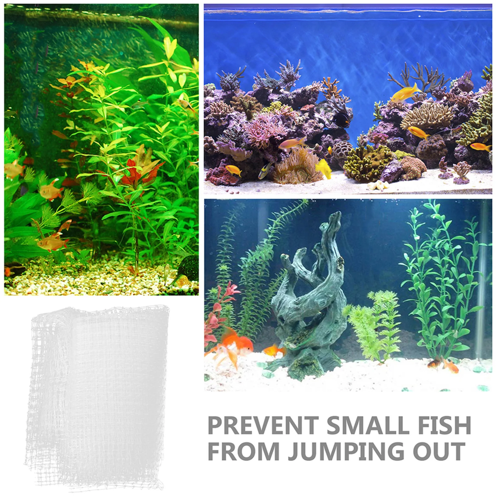 Fish Tank Anti-Jumping Net 60X40Cm Pe Mesh Aquarium Protective Nets Escape-Proof For Small Fish Turtle Tank Supplies