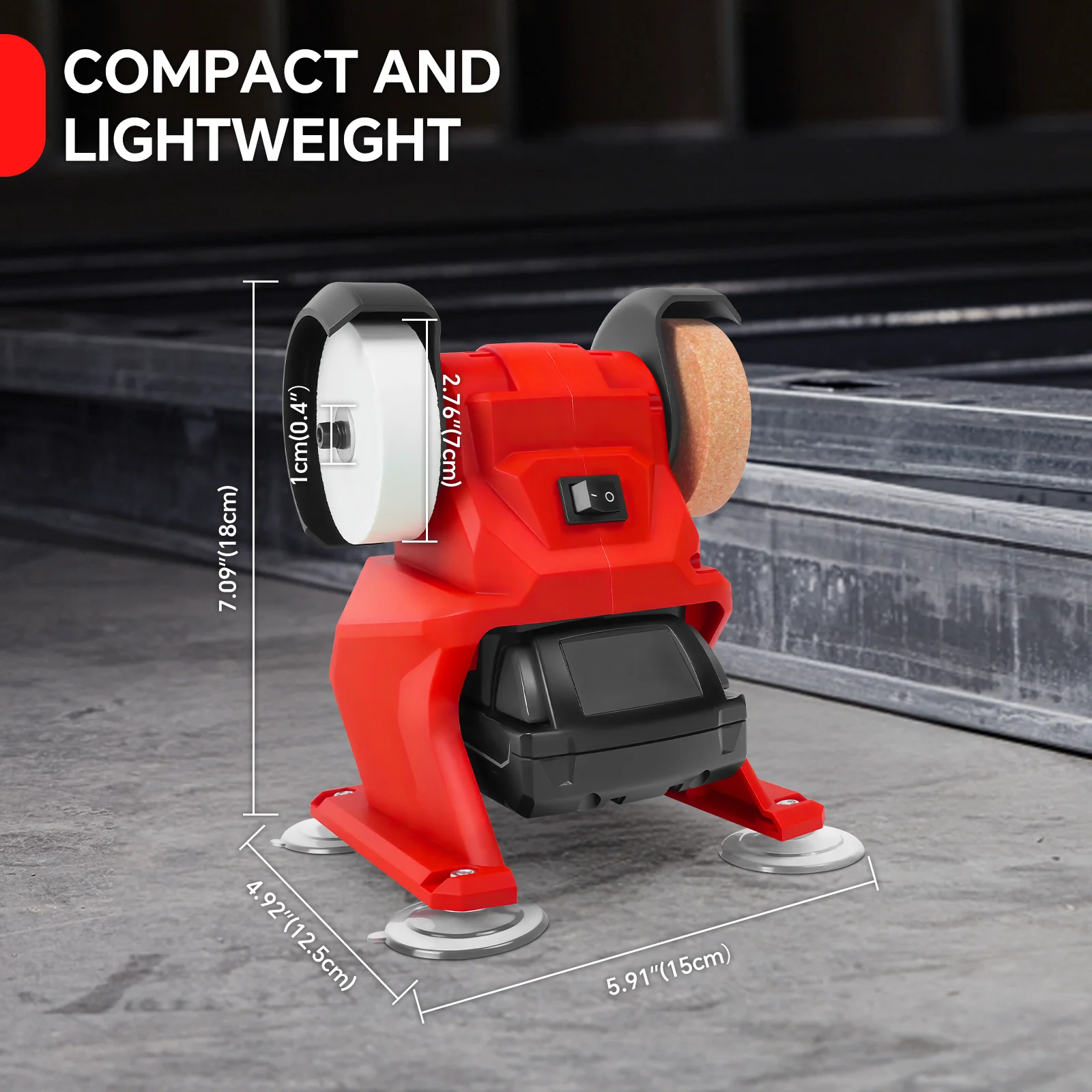 Cordless Bench Grinder 6000RPM Double Grinder Rust Removal Polishing Grinding Deburring Stone Knife For Milwaukee 18V Battery