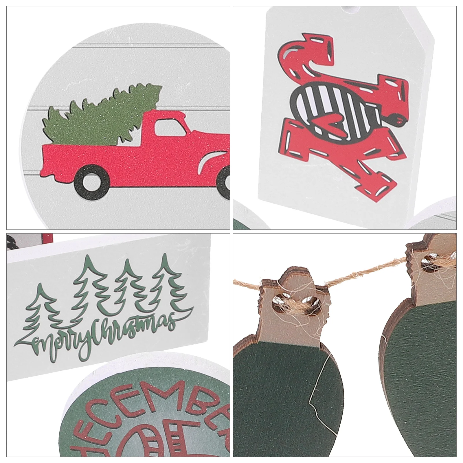 

1Set Creative Wood Xmas Tiered Tray Decor Farmhouse Rustic Snowman Table Signs Home Kitchen Decor Winter Decorations