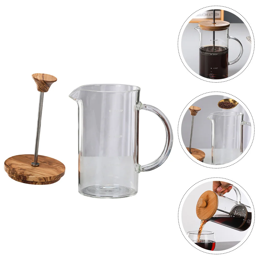 

Practical Coffee Glass Press Pot Manual Reusable for Home Kitchen Convenience Professional Home Coffee Glass Press