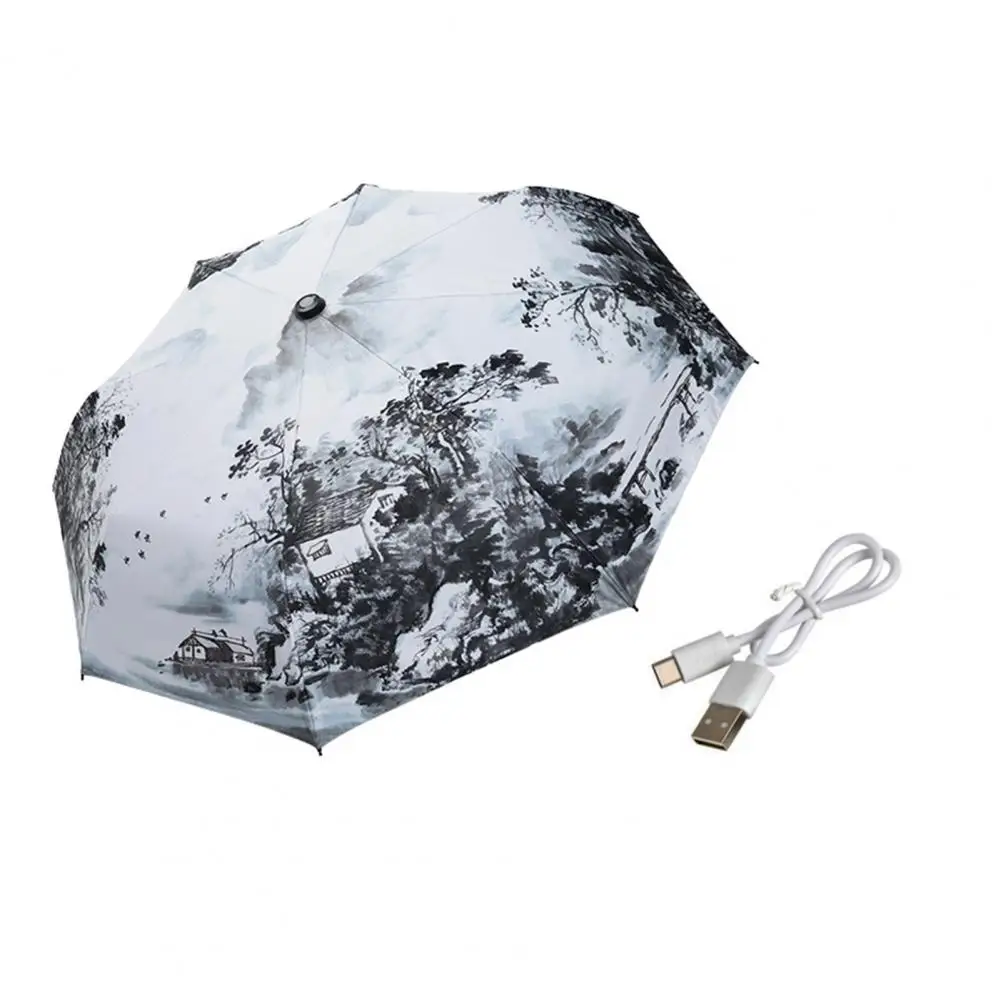 

Usb Rechargeable Umbrella Water Sprayer Umbrella Chinese Style Usb Rechargeable Sun Protection Umbrella with Water Spray for Uv