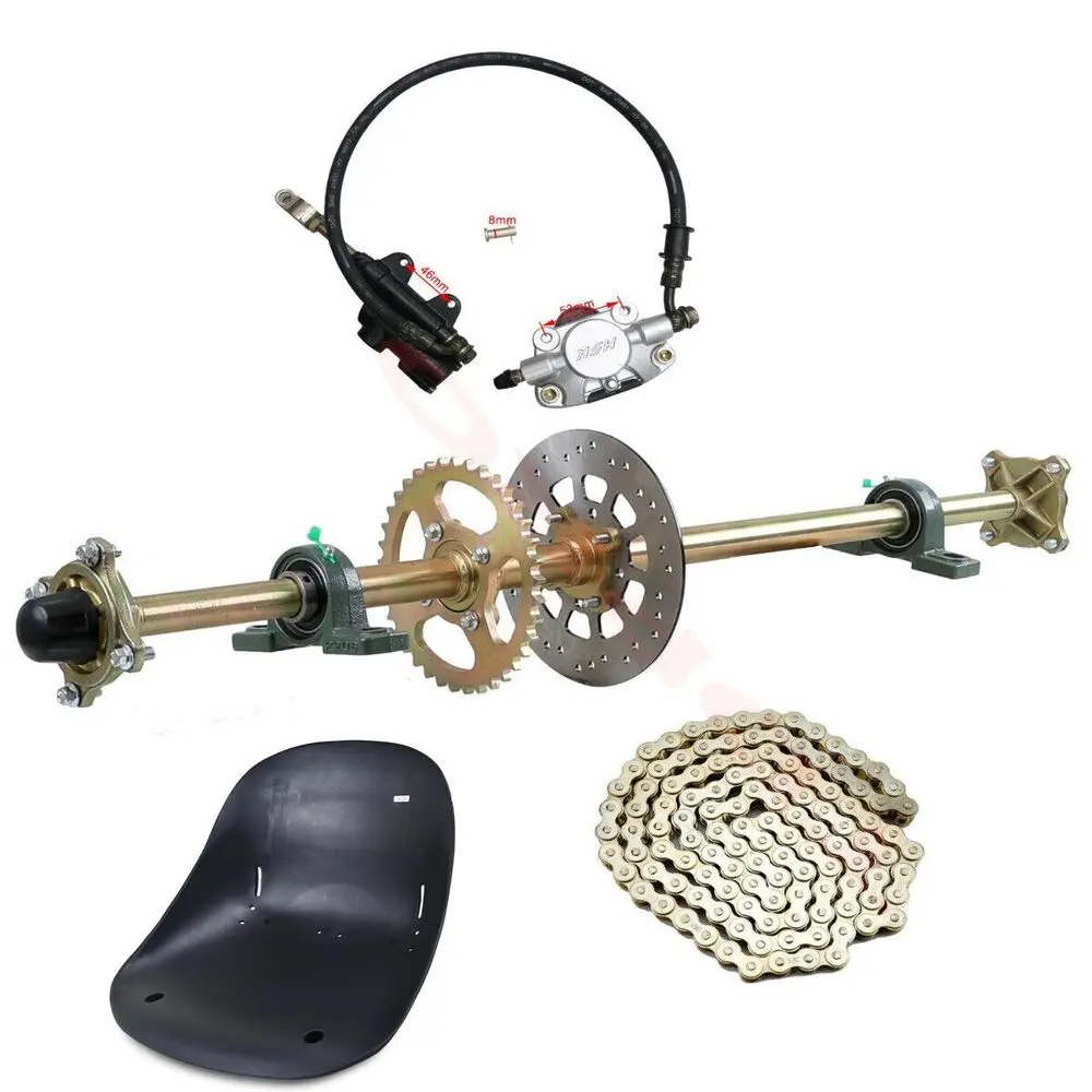 

TDPRO 44" ATV Quad Rear Axle Kit Brake Assembly + Go Kart Cart Seat For Drift Trike accesorios para atv