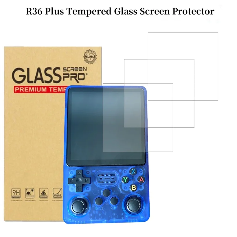 For BOYHOM R36Plus Tempered Glass Screen Protector Film Game Console R36 Plus HD Tempered Screen Protectors Accessories