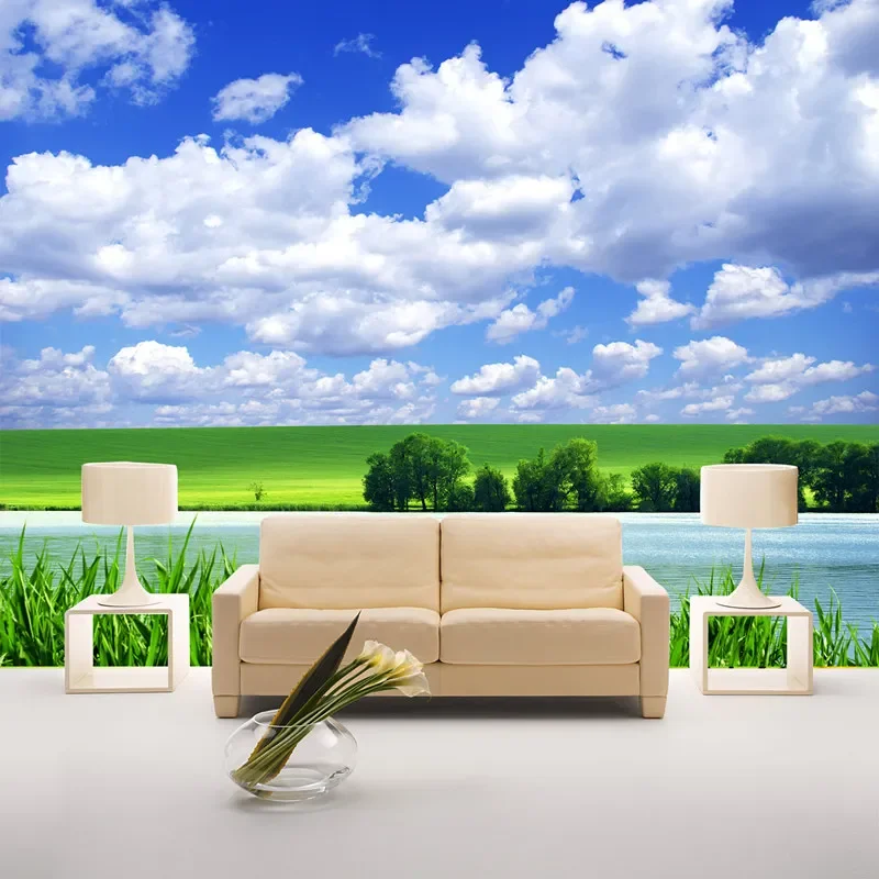 

Индивидуальные обои с пасторальным пейзажем для телевизионной стены, декор для дома, 3D фотообои, 3D фотообои для телевизионного фона, 3D фотообои для стен.