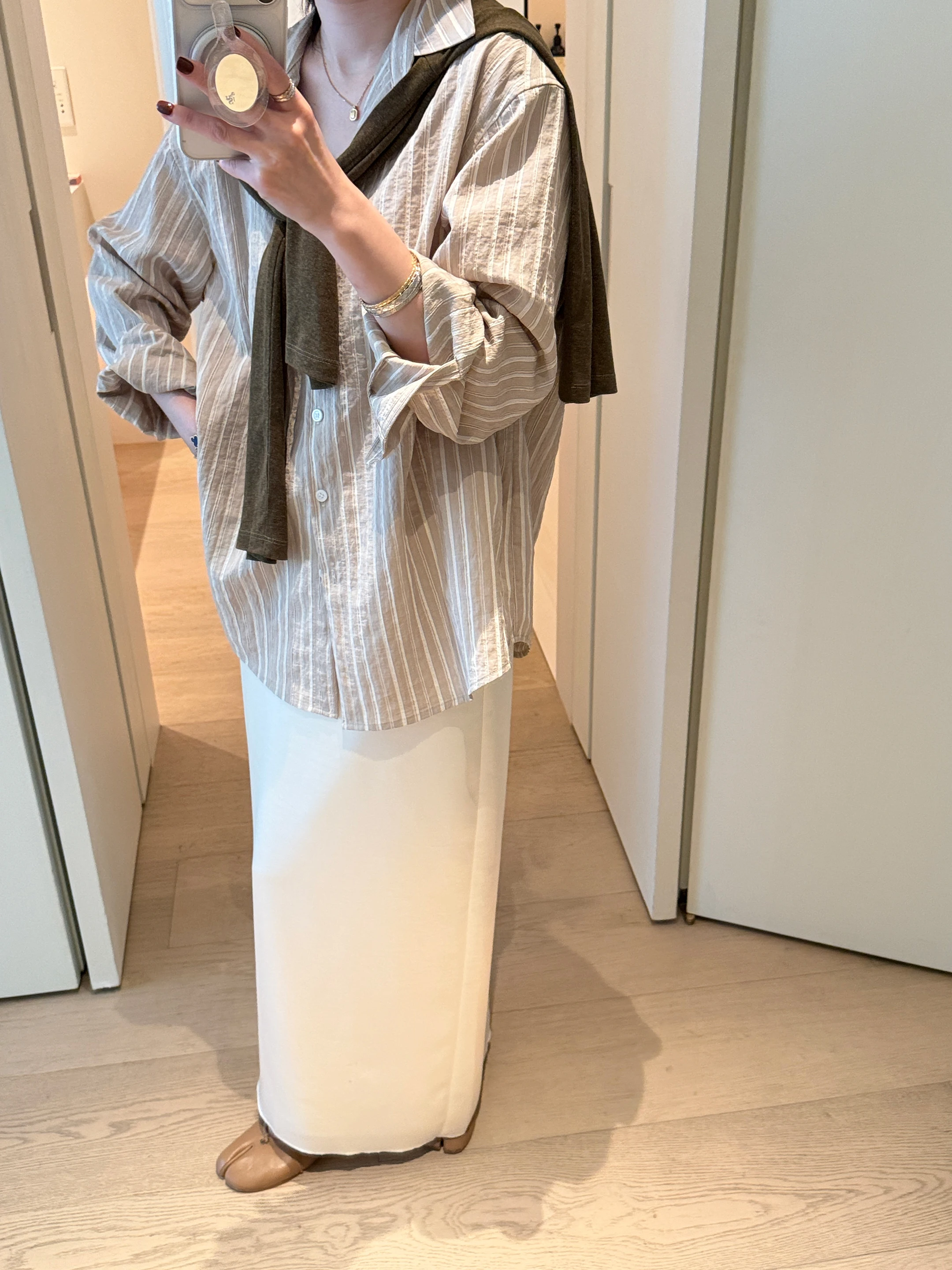 

Elielim Smart Fashion! Lightweight Silk Texture Stripe Shirt Women's New Spring Summer Sun Protection Shirt Casual Style Loos...