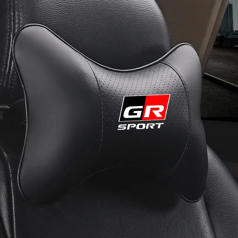 

1/2pcs Car Seat Headrest Restraint Auto Safety Head Neck Rest Relax Pillow For Toyota GR Sport Gazoo Racing Yaris Corolla RAV4