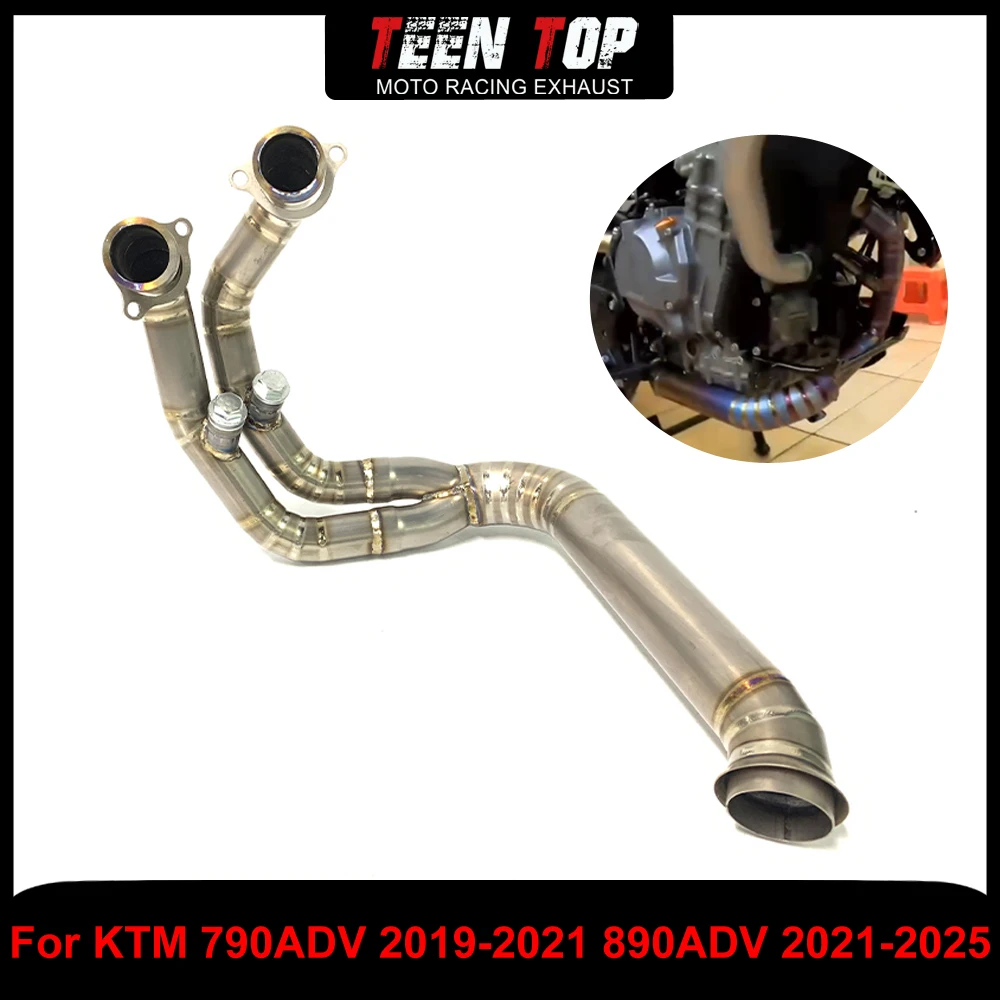 

For KTM 790/890 ADVENTURE Exhaust Header Titanium Alloy Motorcycle Connec to Stock Exhaust Elbow 890ADV 2021-2025