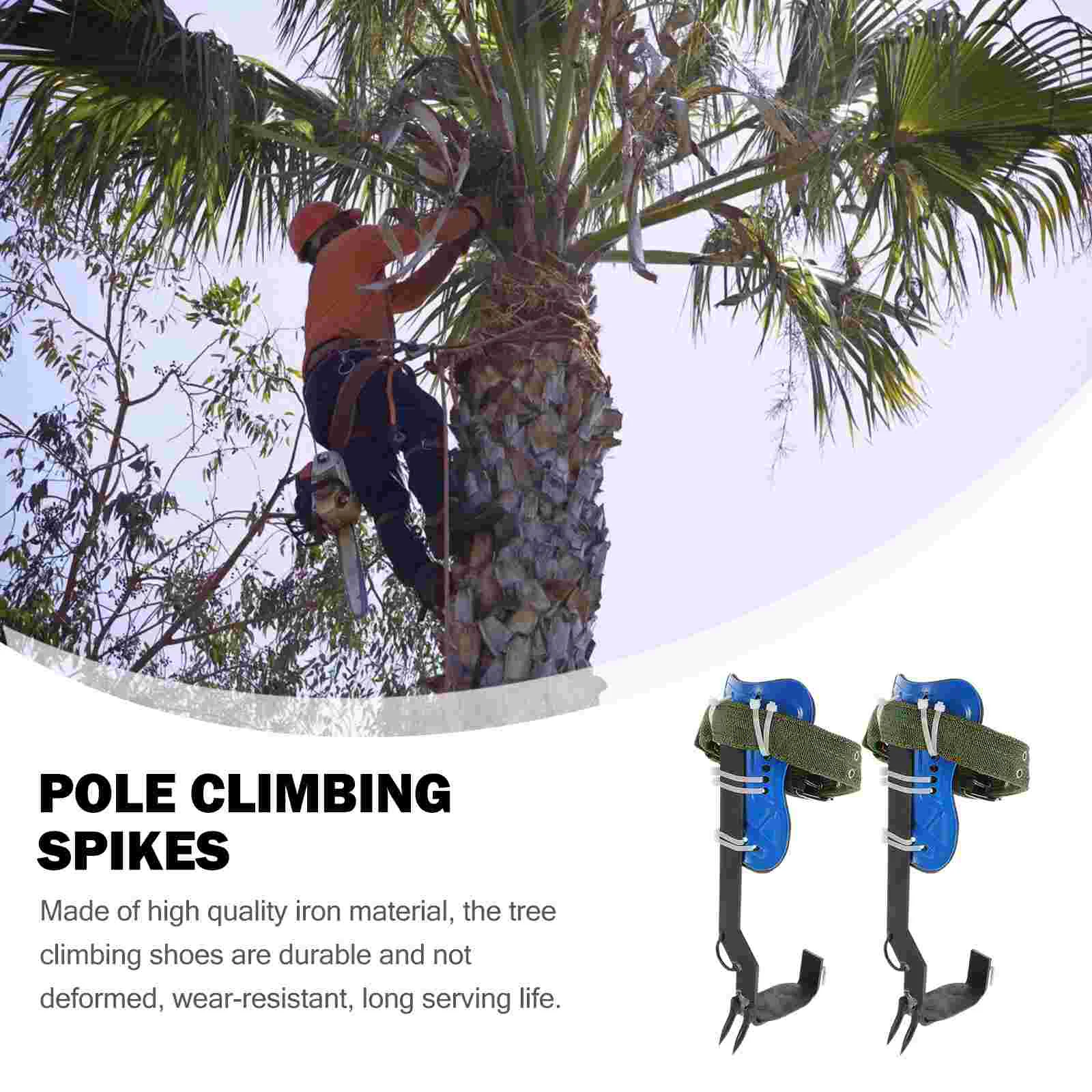 1 Set Tree Climbing Gear Pole Tree Climbing Spikes Practical Climbing Tree Shoes pole climbing spikes