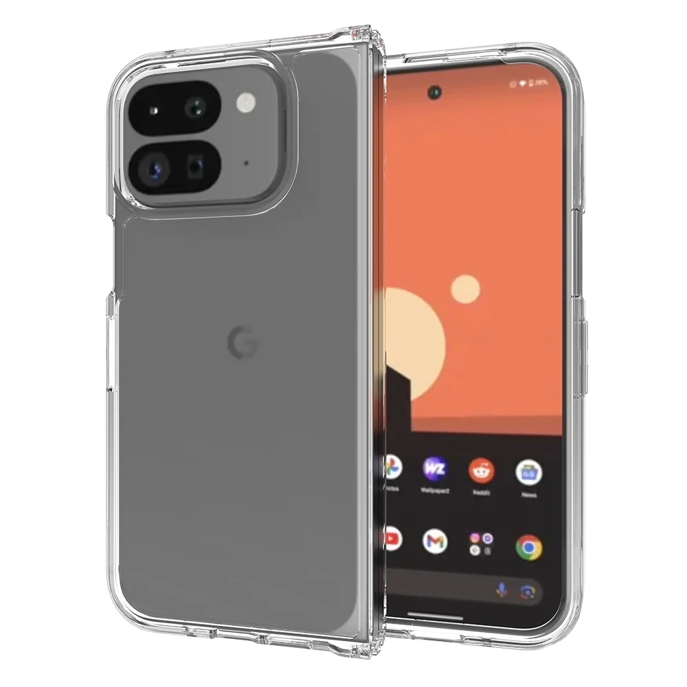 Etui na Google Pixel Fold 2 Przezroczyste, akrylowe etui na Google Pixel Fold 2 Odporny na wstrząsy zderzak Funda