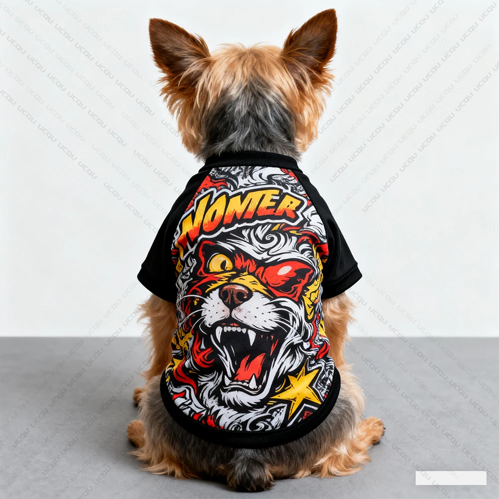 2025 ملابس الخريف للحيوانات الأليفة تي شيرت كلب تصميم رعب طازج ولطيف حصري للحيوانات الأليفة اللطيفة التجفيف السريع وتنفس #5