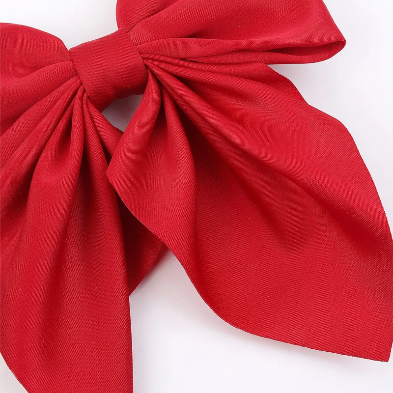 Women Large Bow Hairpins Sweet Satin Bowknot Hair Clip Barrettes Elegant Ponytail Holder Clip Korean Headwear Hair Accessories