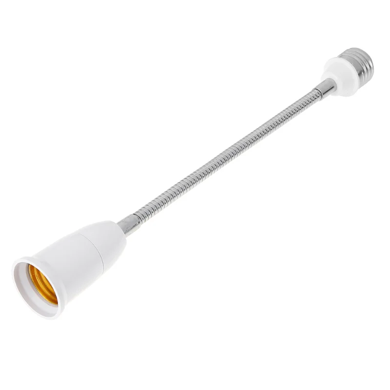 E27 to E27 Light Socket Extender Adapter Bendable Adjustable Extension Socket Extender Adaptor Light Bulb Socket Converter 38cm