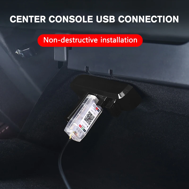 VASTZ Dashboard RGB Ambient Light Remote APP Control LED Strip Lights USB Connection Car Ambient Lighting For Tesla Model 3 Y