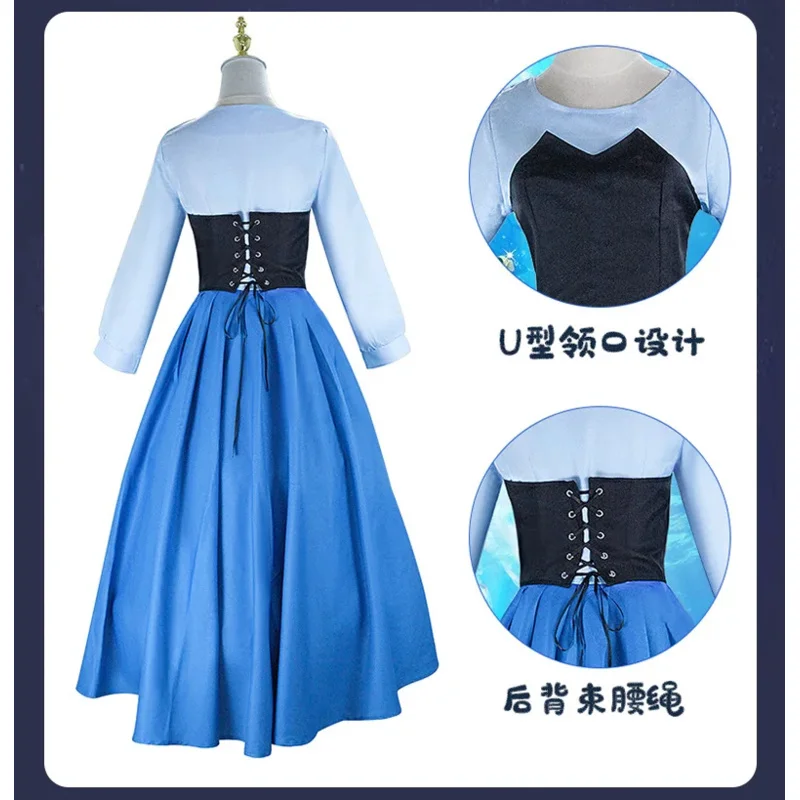 Costume Ariel Dress Gown Cosplay For Girls Women Halloween Carnival Stage Performance Wear Disguise Costumes Adult 5ftu^ 5ftu^