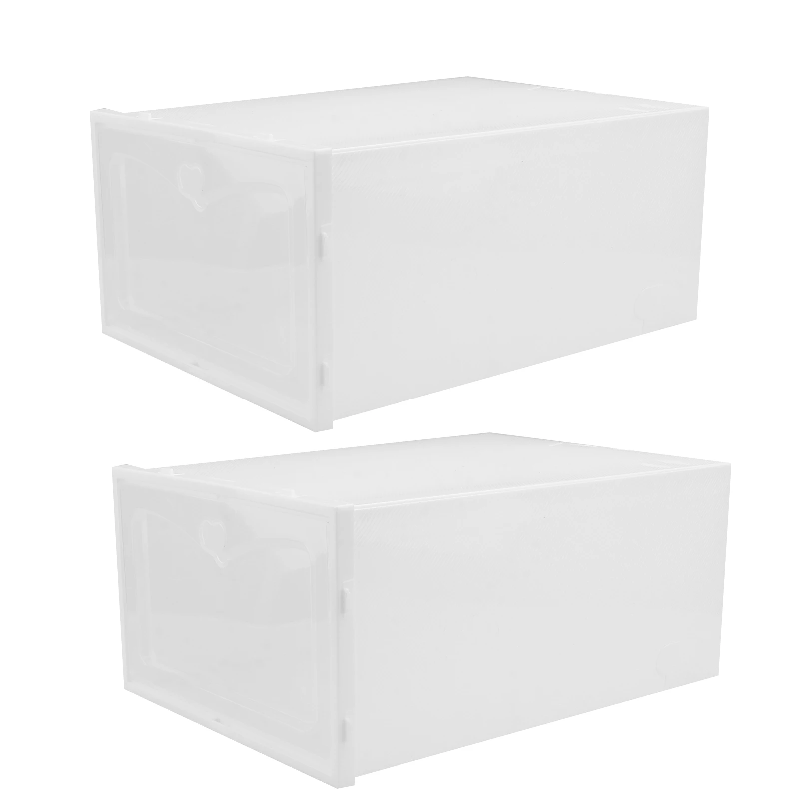 

Shoe Box Storage Organizer Transparent Large Capacity PP Material Moisture Dust Waterproof Easy Cleaning Simple Design