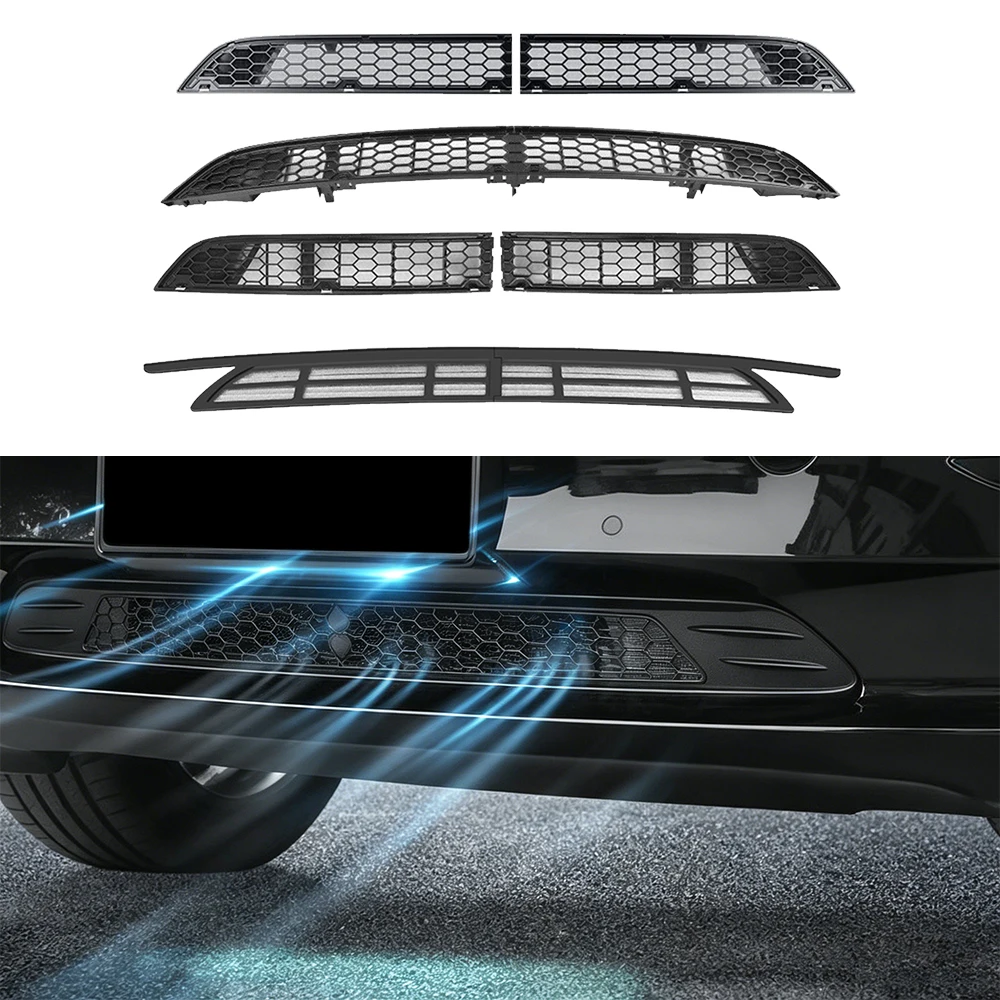 For Tesla Model Y 2021-2024 Model 3 Highland Lower Bumper Anti Insect Net Dust Proof Inner Vent Grille Cover Car Accessories