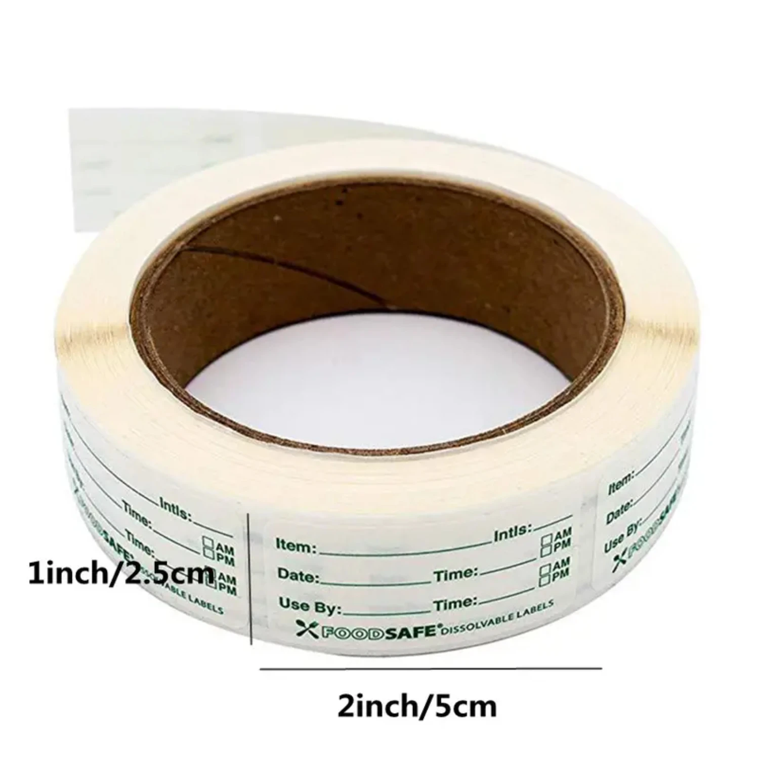Etiquetas de alimentos para congelador extraíbles y fáciles de quitar para Catering, fecha de comida, 1 rollo de 250 etiquetas de almacenamiento, pegatina de fecha de seguridad alimentaria para