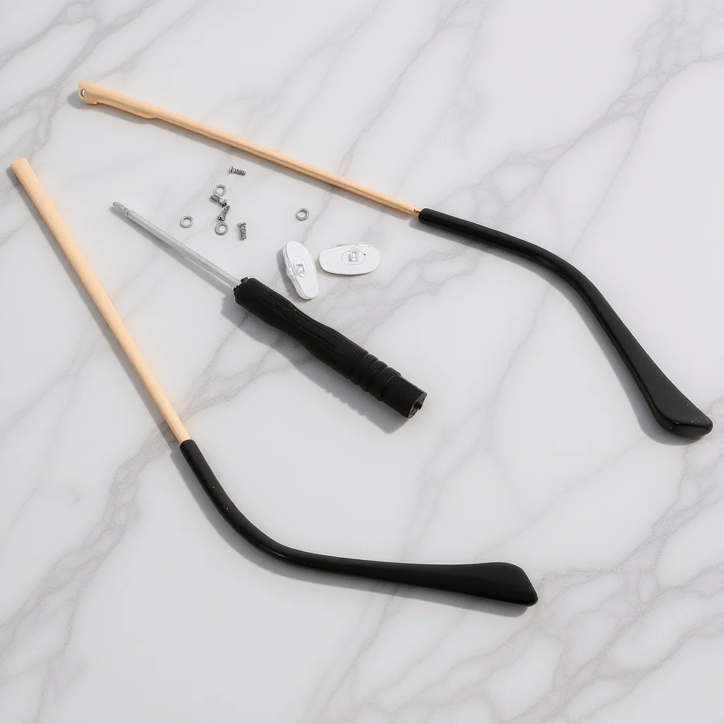 

1Pair Universal Glasses Temple Replacement Sturdy Metal Eyeglass Arm Legs for Reading Sun Myopia Frames Anti-Slip Repair Part