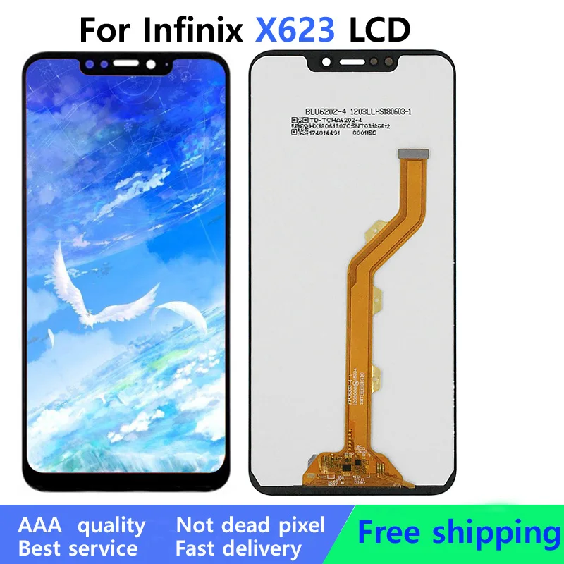 

6.2" Display For Infinix Hot 6X X623 LCD Display With Touch Screen Digitizer Assembly Replacement Parts For Infinix X623 LCD