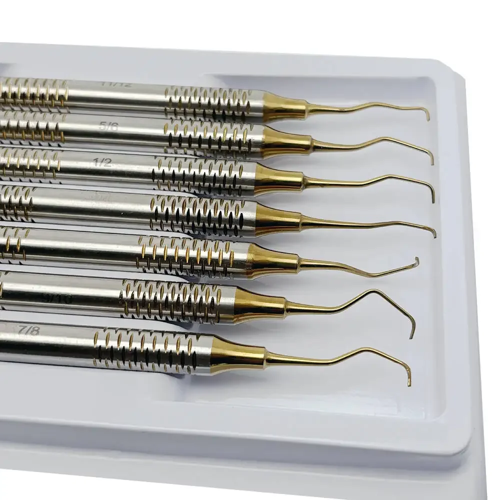 

7 Pcs Dental Scaler Cleaning Periodontal Gracey Curettes Bone Perio Oral CareTool Teeth Whitening