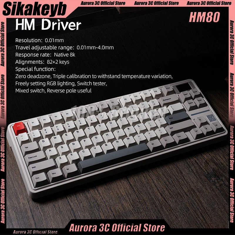 Sikakeyb Hm80 Magnetic Switch Mechanical Keyboard Wired Keyboard Hall Magnetic Jade Pro Switch Effect 8k Custom Gaming Keyboards