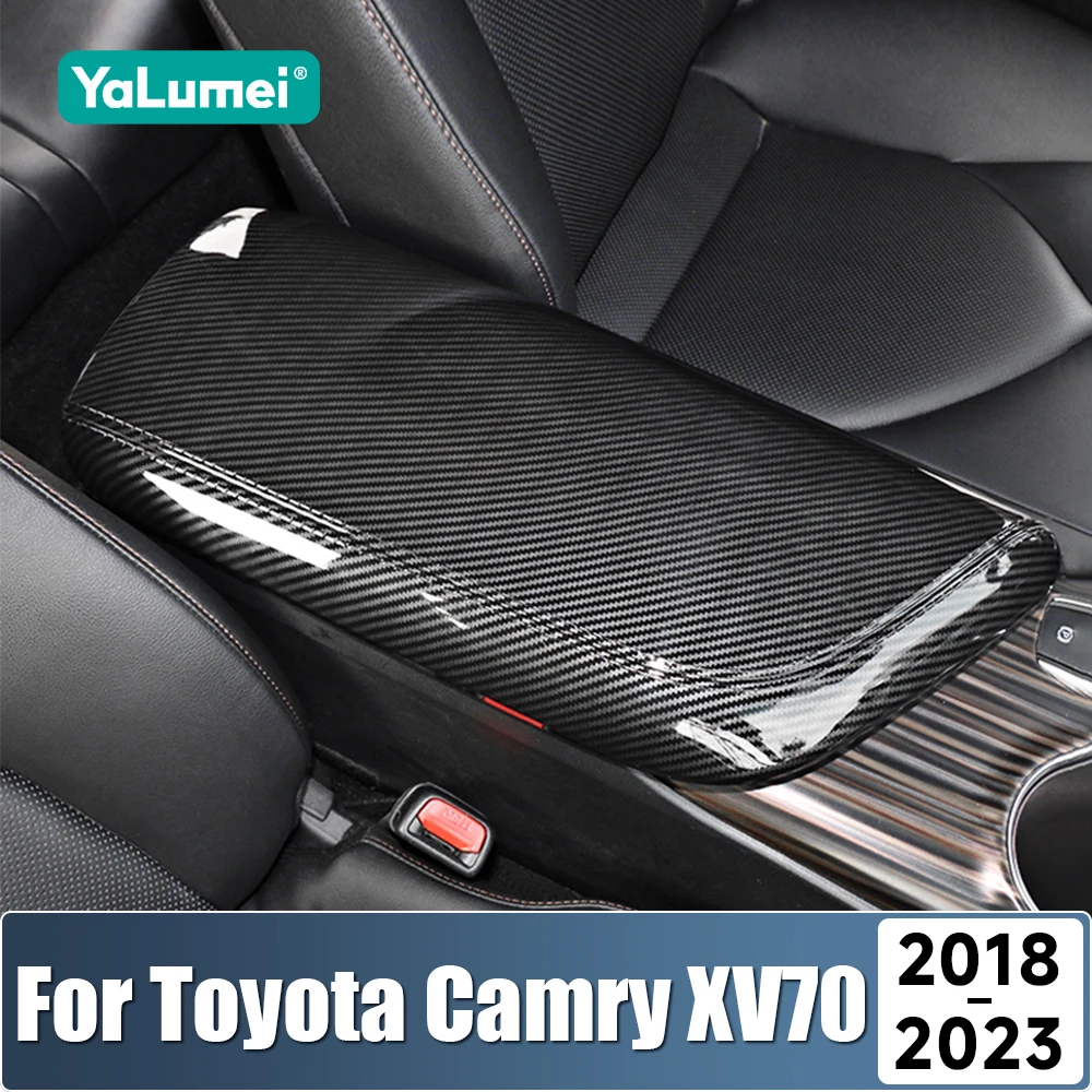 

For Toyota Camry XV70 2018 2019 2020 2021 2022 2023 ABS Car Central Armrest Box Cover Case Stickers Decoration Accessories