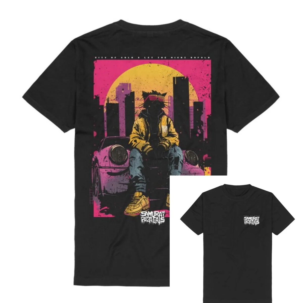 Arcade Cat Samurai Pizza Cats T-Shirt Herren Damen Metal Rock Band Grafik-T-Shirt 100 % Baumwolle Sommer Streetwear Top – Detail 6