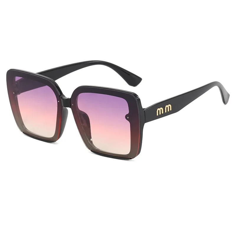 Big Frame Vintage Sunglasses Women Men Brand Square Sun Glasses Retro Eye Glasses Goggle for Male Female Round Sunglasses 