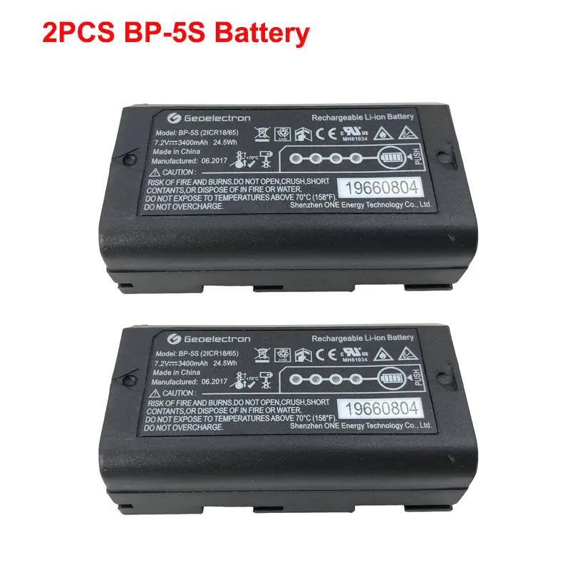 South Unistrong Stonex X11 데이터 제어 FOIF A90 STONEX P9-G STONEX P9-II S6 S9 용 2PCS BP-5S 배터리 7.2V 3400mAh