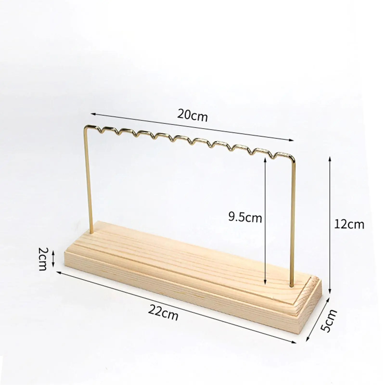 منظم القرط لتخزين المجوهرات، شريط معلق، أقراط قاعدة خشبية متعددة الاستخدامات