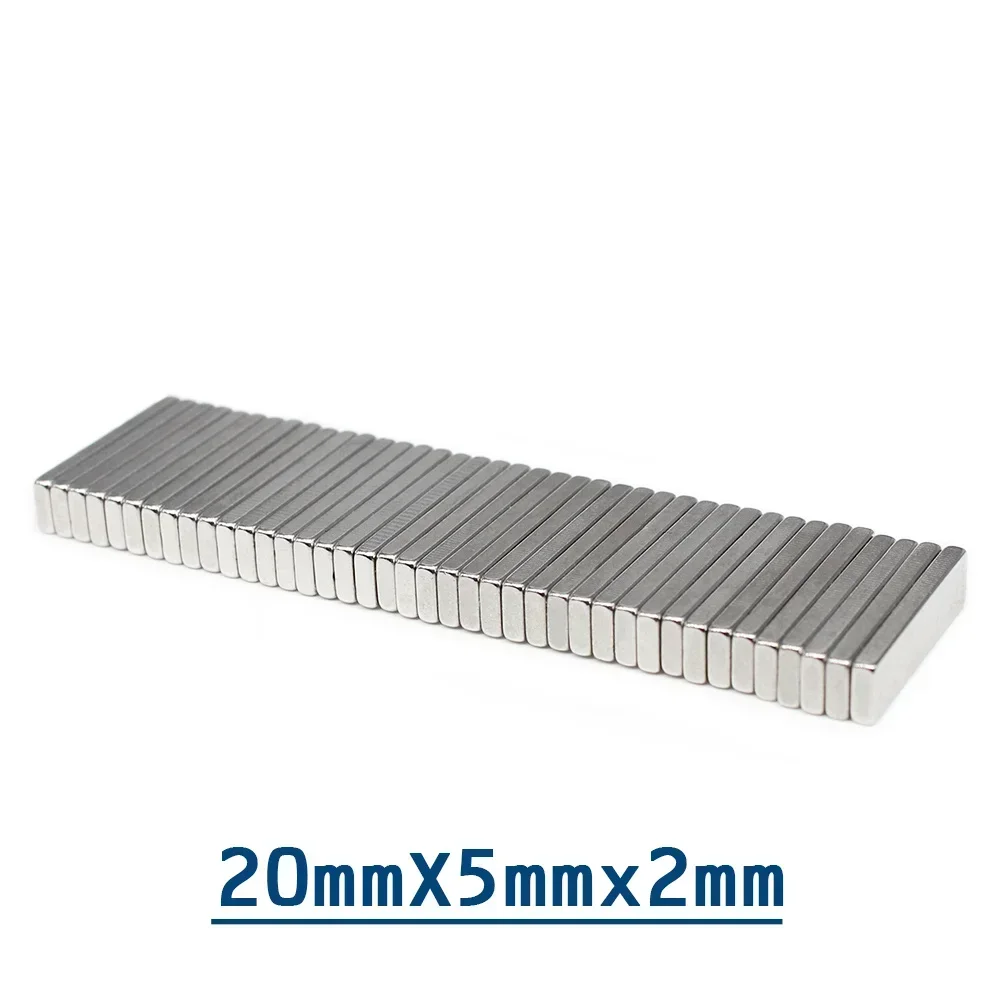 10/20/50/100/150/200PCS 20x5x2 Strong Block Magnets N35 Permanent Neodymium Magnet 20*5*2 Rectangular Rare Earth Magnet 20x5x2mm