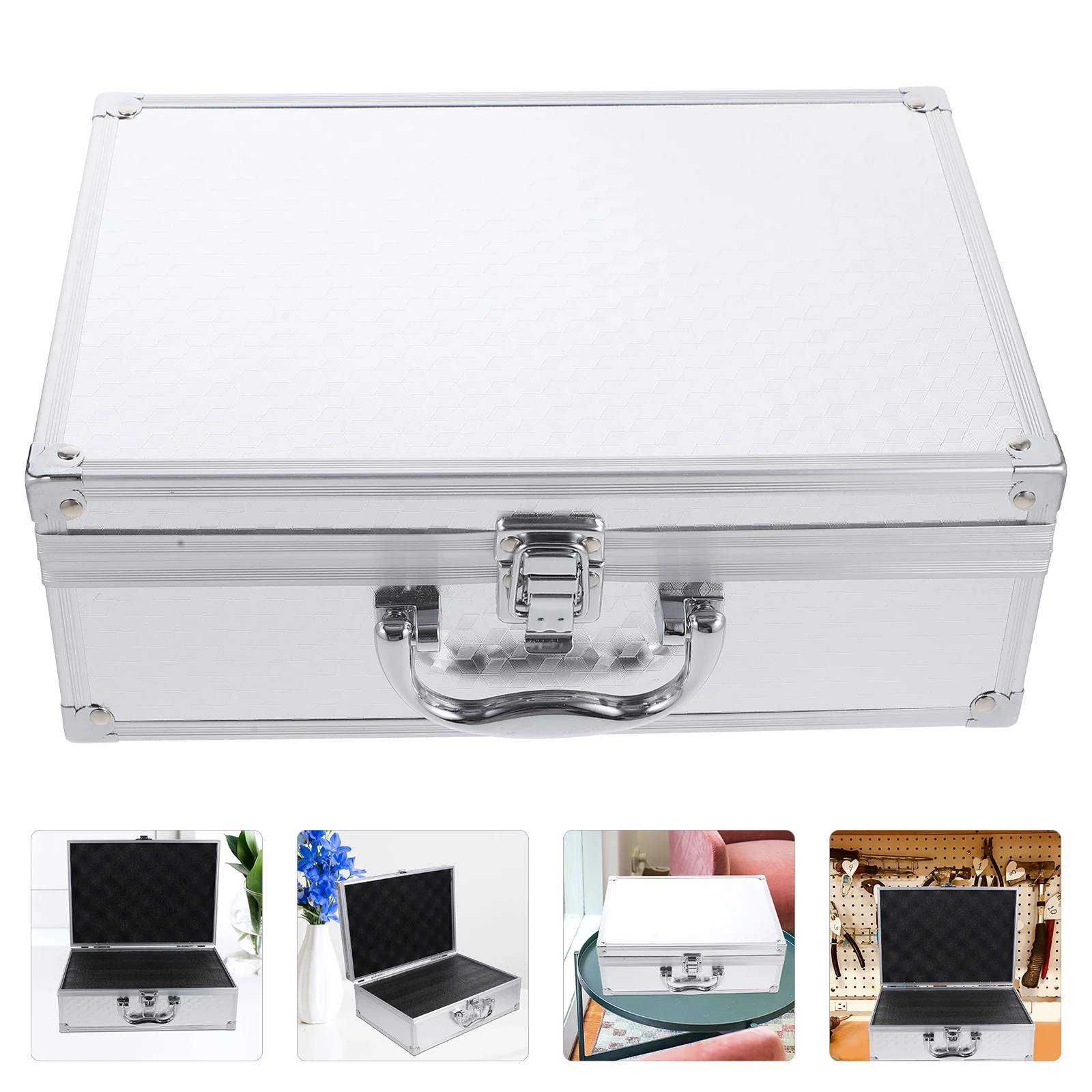 

Aluminum Alloy Tool Case Professional Grade Secure Closure Portable Multipurpose Metal Tool Holding Case for Travel